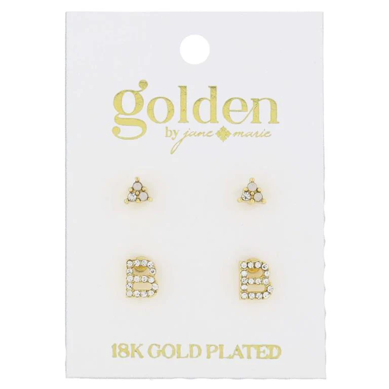 Initial Earrings - Image 3
