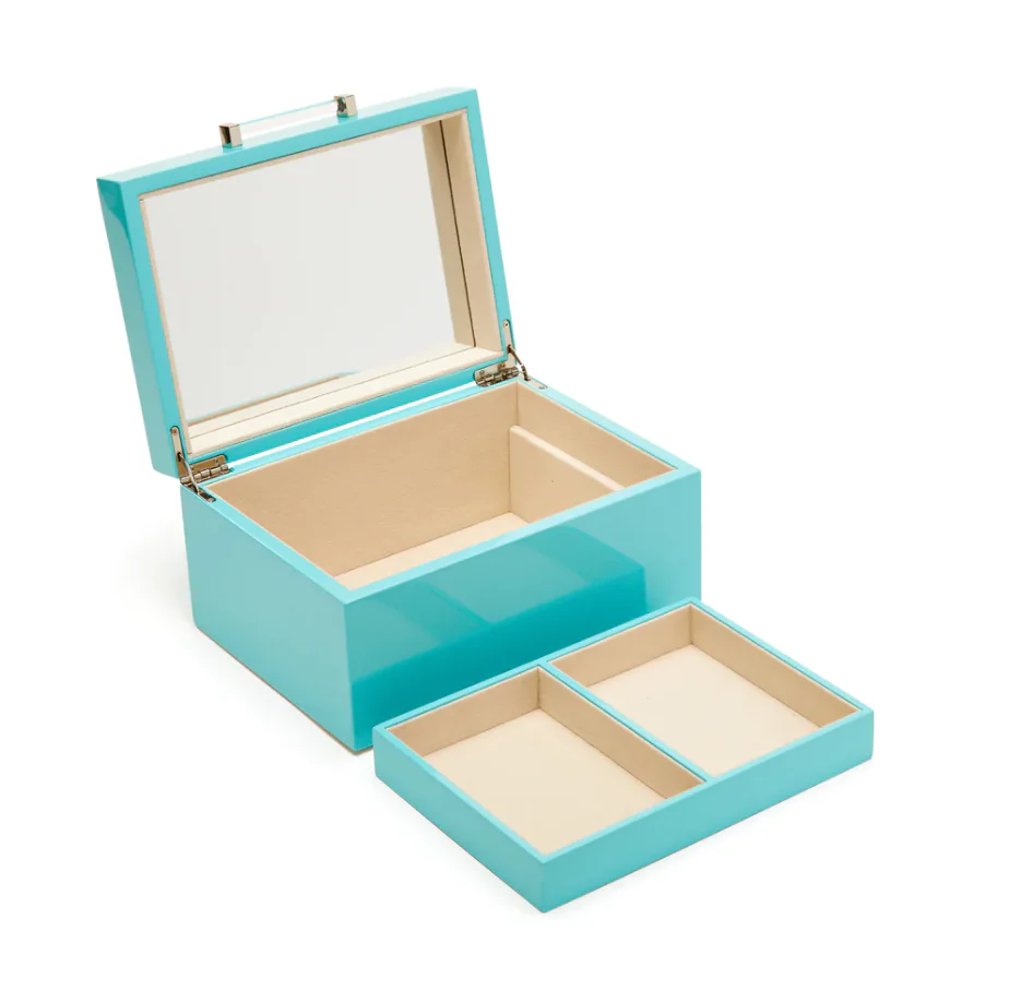 Small Baby Blue KENDALL JEWELRY BOX - Image 3